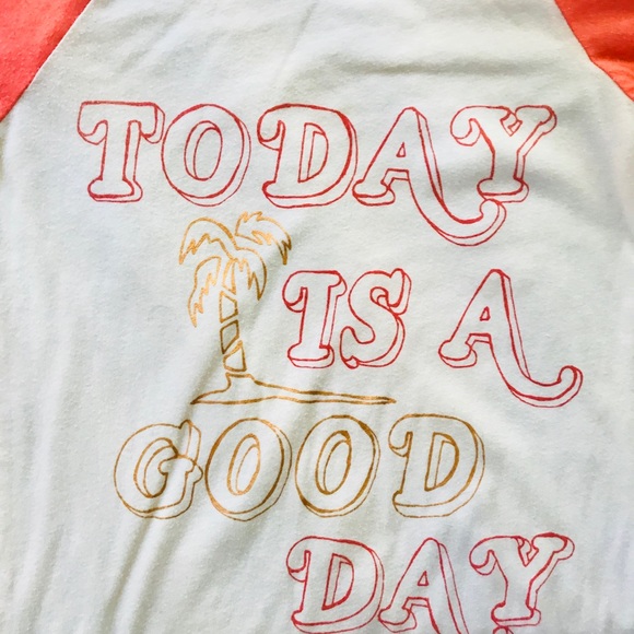 HTG-81 Retro Y2K Girls’ TOP Medium TODAY is a GOOD DAY - Picture 2 of 3